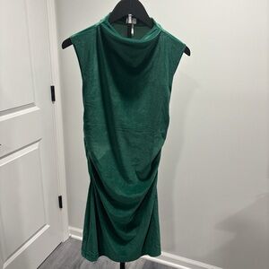 a new day Emerald Green Sleeveless Draped Mini Dress